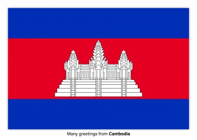 Vykort med flaggan i Cabo Kambodja