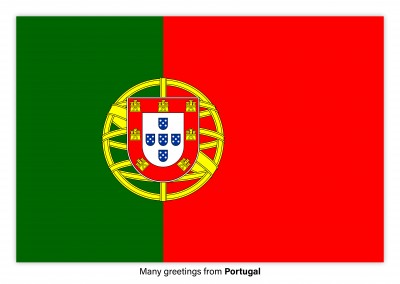 Vykort med flaggan i Portugal