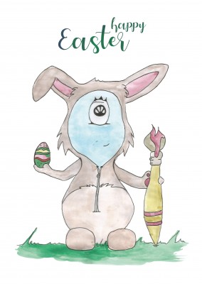 Over-Night-Design Happy Easter Monster