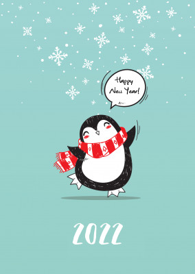 illustration cute little penguin
