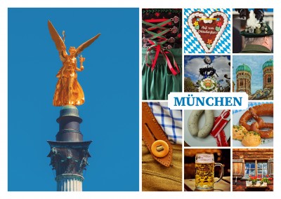 photo collage various pictures of Munich