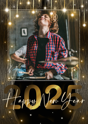 greeting card Happy New Year 2025 