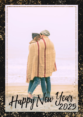 greeting card Happy New Year 2025 