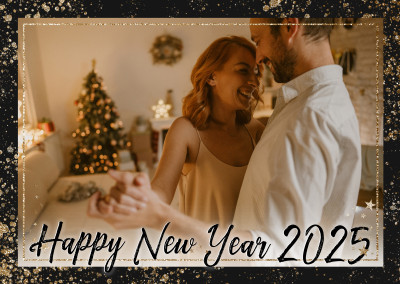 greeting card Happy New Year 2025 