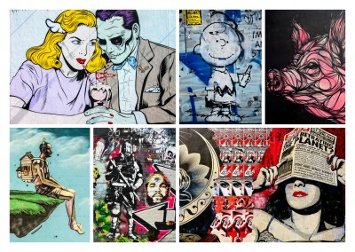 photo collage street art