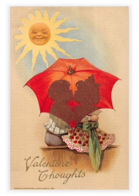Mary L. Martin Ltd. vintage greeting card Valentine thoughts
