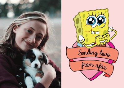 Sending love from afar - Spongebob