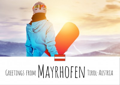 Merdidian Ontwerp groeten van Mayrhofen Tirol Oostenrijk