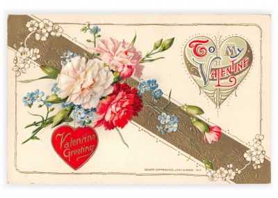 Maria L. Martin Ltd. vintage gratulationskort Till min Valentine
