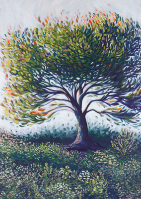 målning Tatjana Buisson Drömträd