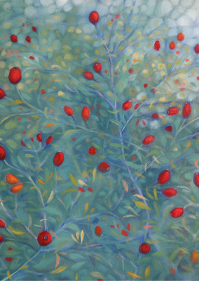 målning Tatjana Buisson Magdalene Rose Hips