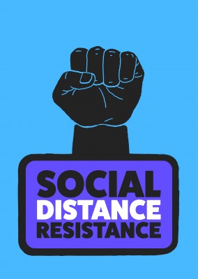 postcard social distance resistance