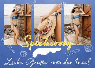 Postkarte Liebe Grüße von der Insel Spiekeroog