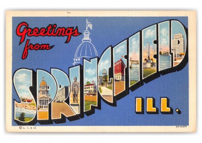 Springfield Illinois Large Letter Greetings