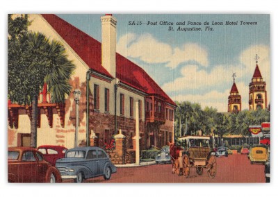 St. Augustine, Florida, Post Office and Ponce de Leon Hotel Towers