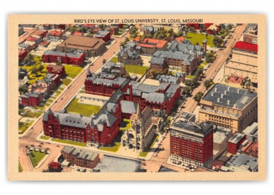 St. Louis Missouri Birds Eye View of St. Louis University