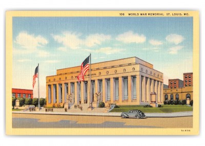St. Louis, Missouri, World War Memorial | Vintage Grußkarten ???? ???? ???? | Echte Postkarten online ...