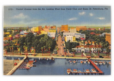 St. Petersburg, Florida, Central Avenue from the air