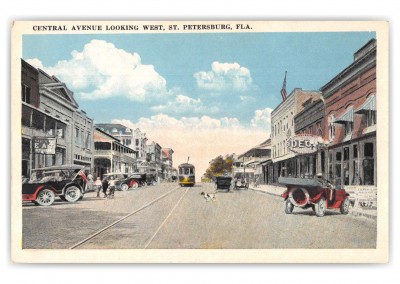 St Petersburg Florida Central Avenue Looking West