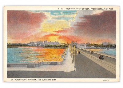St. Petersburg, Florida, sunset over the city