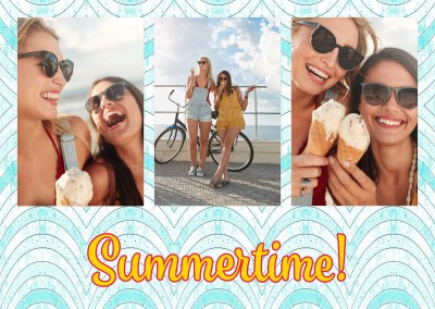 summer feel wave pattern in light blue