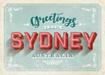 Vintage Postkarte Sydney