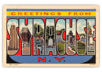 Syracuse New York Greetings Large Letter(1)