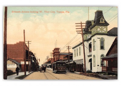 Tampa Florida Ybor City Seventh Avenue Looking West