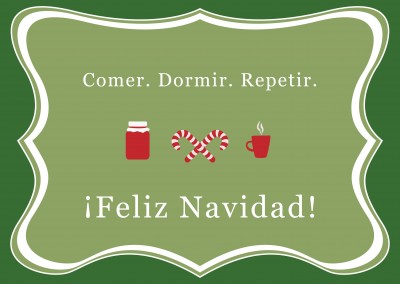 tarjeta de felicitación de la Navidad