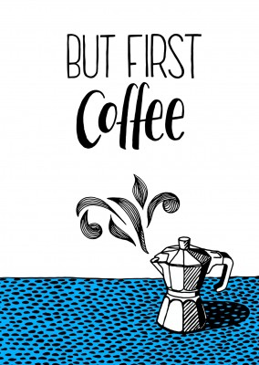 illustratie typografie Tatjana Buisson koffie machine