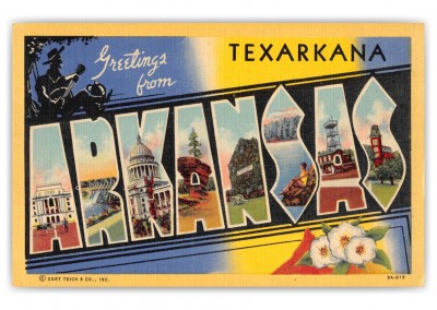 Texarkana Arkansas Large Letter Greetings 