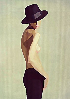 Kubistika Frau mit Hut