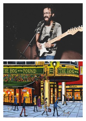 Illustration South London Artist Dan The hog in the pound ...