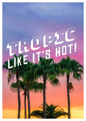 vykort resor Tropic som det är varmt