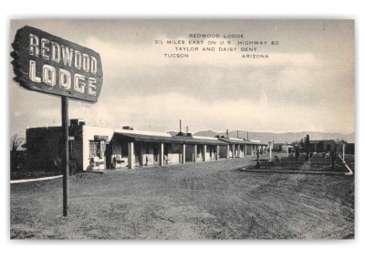 Tucson Arizona Redwood Lodge Entrance Sign