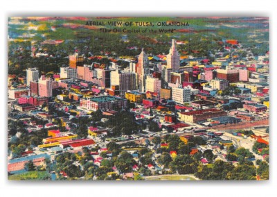 Tulsa Oklahoma Aerial View Downtown