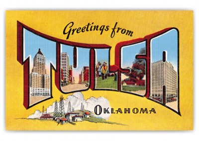 Tulsa Oklahoma Greetings Large Letter