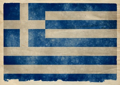 Griechenland Flagge Grungestyle