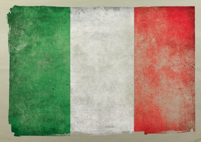 Flagge Italien Grungesstyle