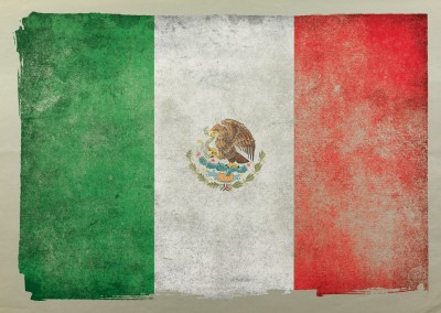 Flagge Mexiko Grungestyle