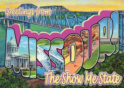 vintage kort Missouri