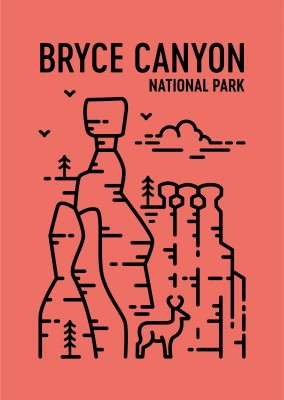Bryce Canyon National Park Grafisk