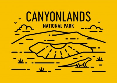 Il Parco Nazionale Di Canyonlands Grafica