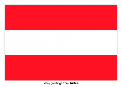 Postal con la bandera de Austria