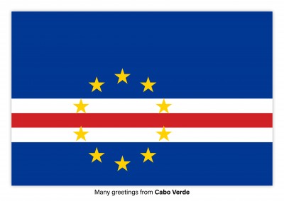 Carte postale avec le drapeau de Cabo Verde