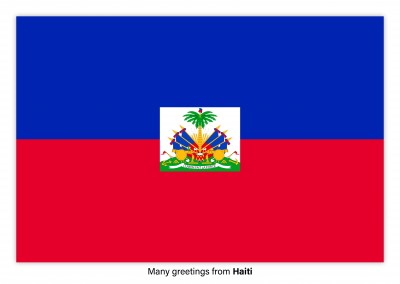 Carte postale avec le drapeau d'Haïti