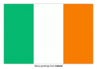 Carte postale avec le drapeau de l'Irlande