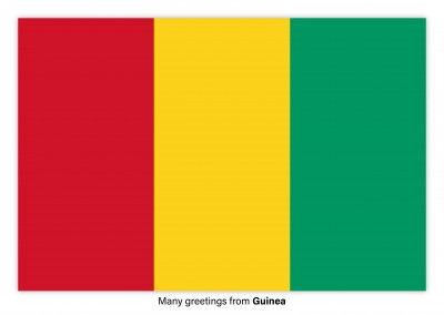 Cartolina con la bandiera della Guinea