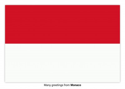 Cartolina con bandiera di Monaco