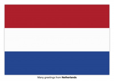 Cartolina con bandiera paesi Bassi